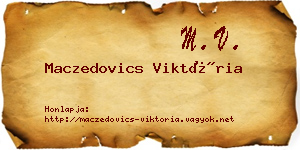 Maczedovics Viktória névjegykártya